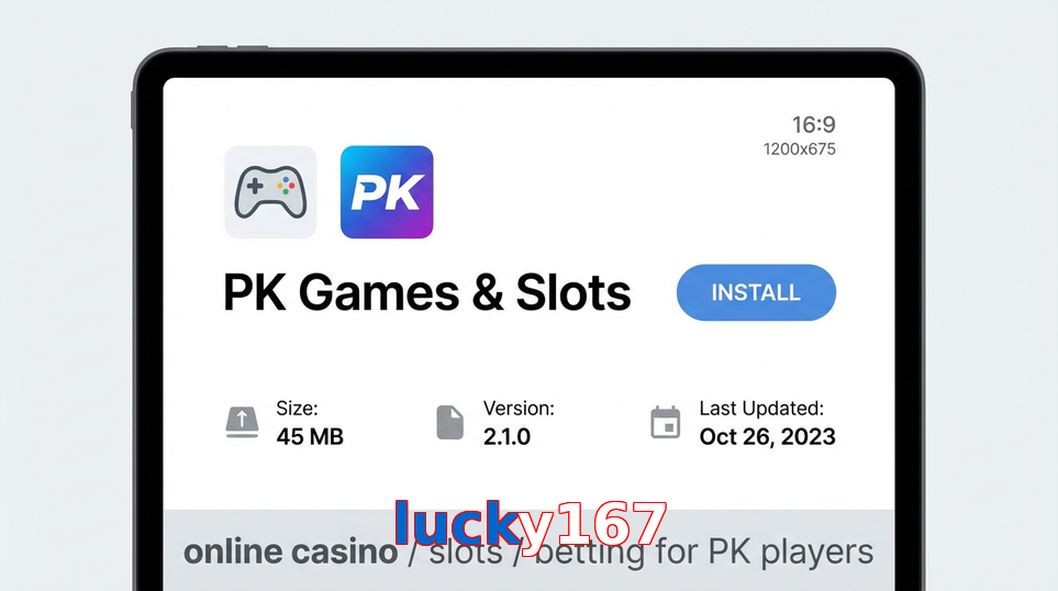 Game list for Lucky167 gameapk section